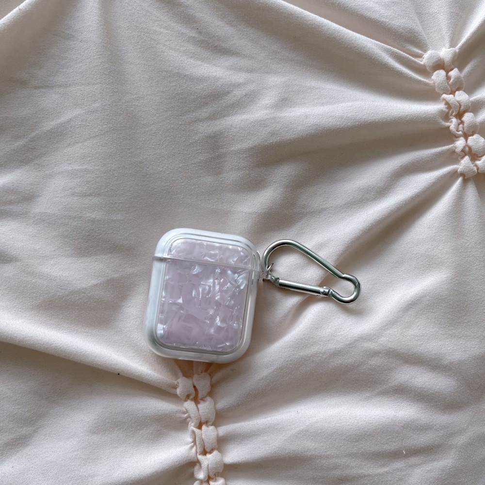 Pink crushed crystals AirPod case